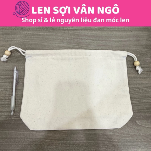 PK túi: Túi vải canvas rút dây S3 (Ngang 32cm x Cao 23cm)(26128)