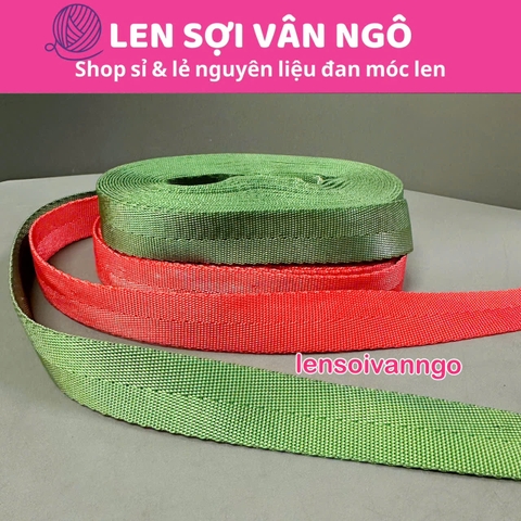 PK túi: Dây đai làm quai đeo túi xách (bản 2.5cm) lẻ mét
