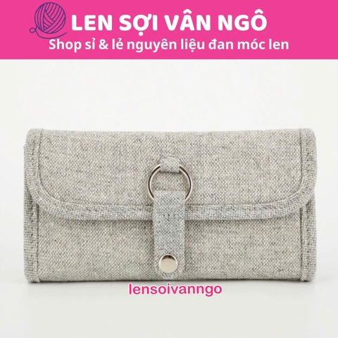 Ví đựng kim móc Tulip màu xám (26219)