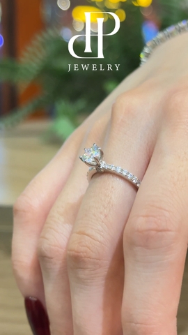 HPJ Dịu Dàng - FULL MOISSANITE viên chủ 6li nhẹ nhàng tinh tế và cuốn hút -SRE 133