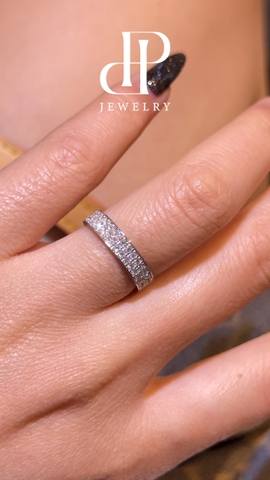 HPJ VÔ TẬN - FULL MOISSANITE QUANH VÒNG 2 hàng 1.5li - SRI005