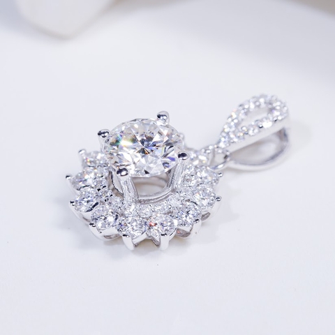 Mặt Dây HALO Tròn Viên Chủ 6.3li FULL MOISSANITE - SPE061V1