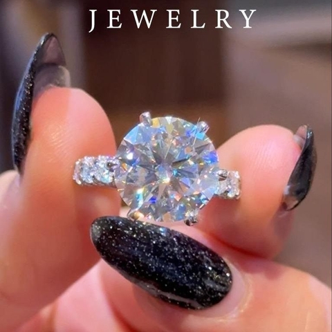 HPJ KIÊU HÃNH  - FULL MOISSANITE VIÊN CHỦ 12 LI SANG TRỌNG, QUÝ PHÁI, THƯỢNG LƯU. SRE 098