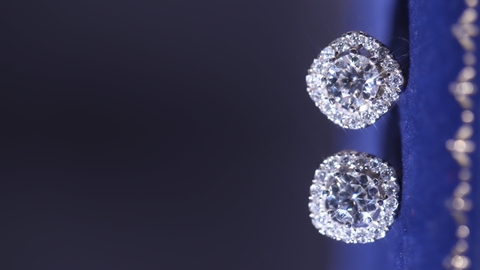 Bông tai FULL MOISSANITE viên chủ 5li sang trọng lấp lánh - SEE197