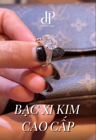 Nhẫn FULL MOISSANITE VIÊN CHỦ 11li - CAO CẤP - SANG TRỌNG sSRE 270
