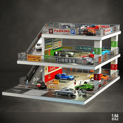 Diorama 1:64 Japanese Style Ramp - Bãi Đỗ Xe Dốc Phong Cách Nhật Bản | GRE•911