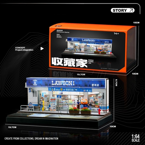 Diorama 1:64 Lawson Convenience Store Scene Phiên bản có Hộp Mica