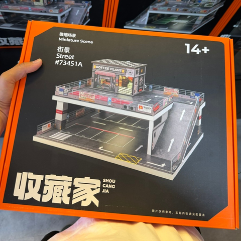 Diorama 1:64 Bãi Đỗ Xe Nhiều Tầng Kết Hợp Đường Dốc | GRE•911