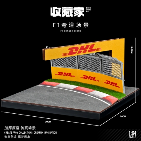 Mô Hình F1 track corner scene phong cách motorsport