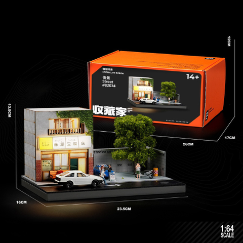 Diorama 1:64 Nhà Hàng Fuji 2 Tầng Có Đèn LED - Phong Cách Nhật Bản | GRE•911