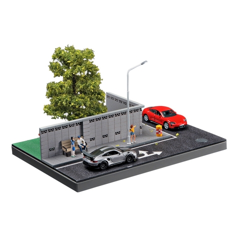 Diorama 1:64 Góc Phố - Góc Đường Có Đèn LED | Phong Cách Đô Thị | GRE•911
