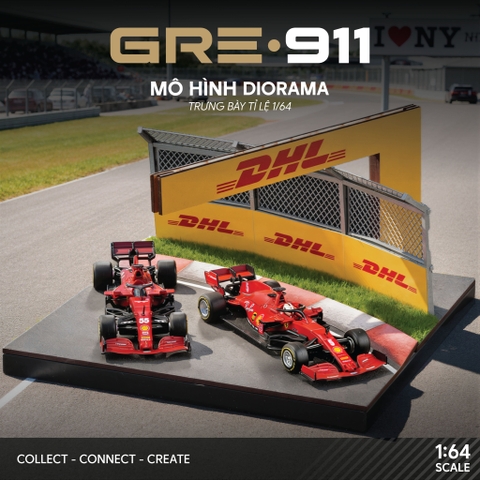 Mô Hình F1 track corner scene phong cách motorsport GRE911DIO-54