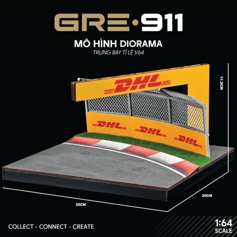 Mô Hình F1 track corner scene phong cách motorsport GRE911DIO-54