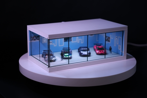 Mô hình Diorama 1:64 Showroom Xe Có Đèn LED - Trưng Bày Sang Trọng GRE911LED-23