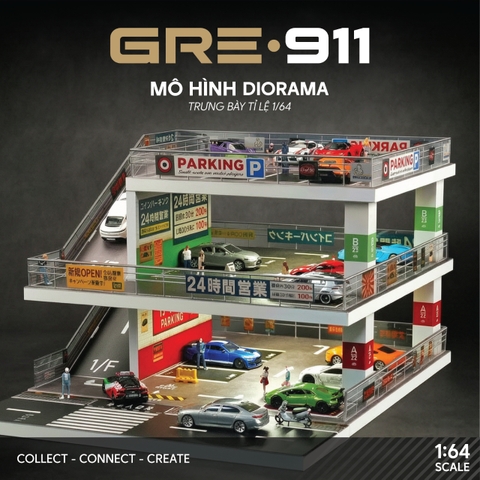 Diorama 1:64 Japanese Style Ramp - Bãi Đỗ Xe Dốc Phong Cách Nhật Bản | GRE•911