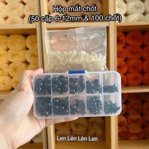 Hộp Mắt Chốt Nhiều Size 6-8-9-10-12mm – 50 Cặp