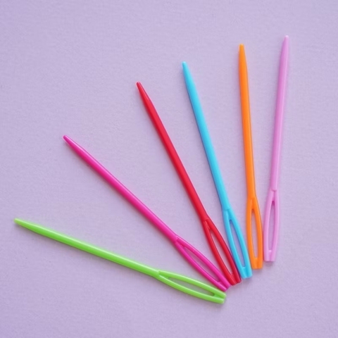 Kim Khâu Nhựa (set 5 cái) - Phù Hợp Len Sợi Vừa-To