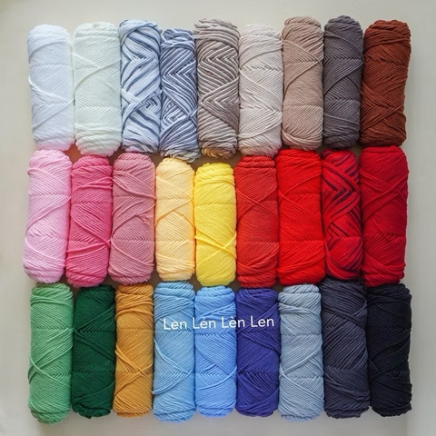 Len Cotton Love 100g - len đan móc khăn, mũ