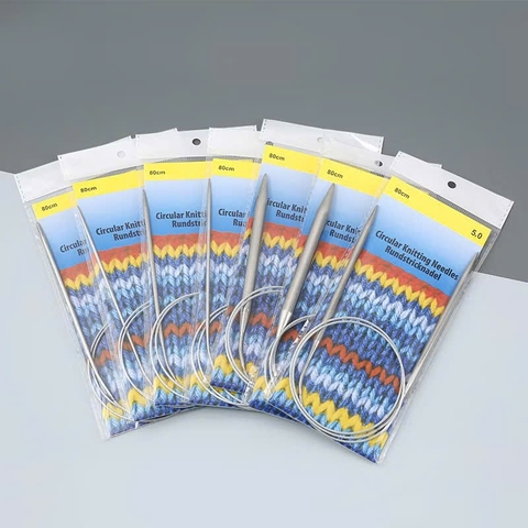 Kim Đan Vòng Inox 80cm - Kim đan tròn dây mềm, inox bền, chống gỉ, đủ size