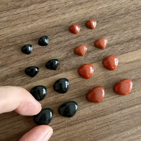 [Túi 10 cái] Mũi Thú Dán, mũi nhựa handmade không kèm chốt, dùng làm thú bông Amigurumi