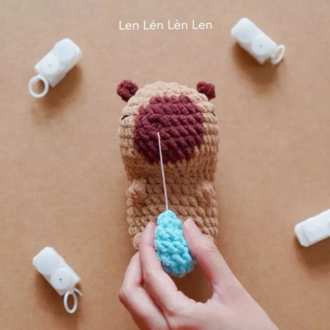 Lõi cót gắn thú bông, thú len, nước mũi Capybara