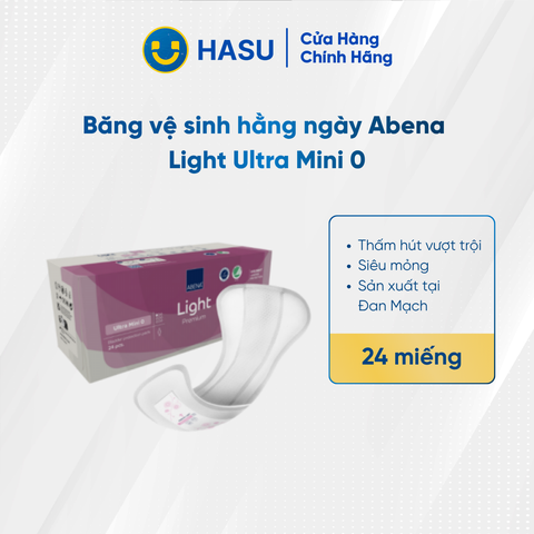 Băng vệ sinh hàng ngày ABENA light untral mini 24 miếng/12- gói