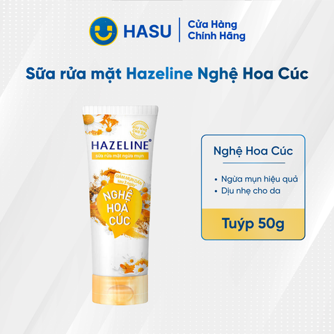 Sữa rửa mặt Hazeline  Nghệ Hoa Cúc Chiết Xuất Thiên Nhiên Ngừa Mụn Sáng Da 100g