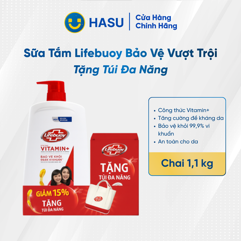 Sữa Tắm Lifebuoy 1,1kg chai đỏ(quà tặng)