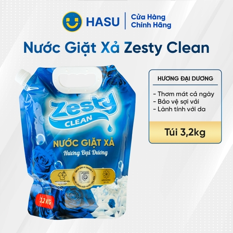 Nước giặt xả ZESTY CLEAN hương đại dương túi 3.2KG