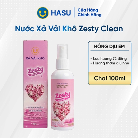 Zesty Clean nước xả vải khô hồng dịu êm 100ml
