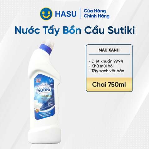Sutiki nước tẩy bồn cầu 750ml xanh