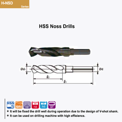 Mũi Khoan Mũi Noss Chạy Thép HSS Homo H-NSD