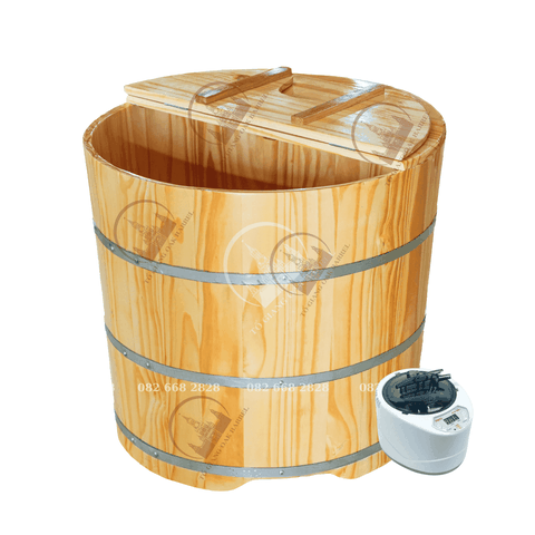 Bồn Tắm Gỗ Thông Kết Hợp Xông Hơi