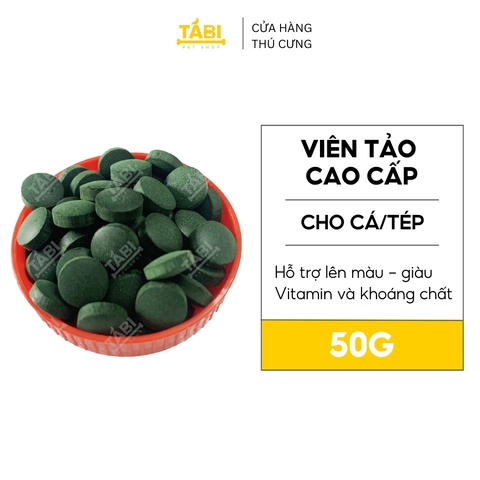 50G (~160-170 Viên)Viên Tảo Cao Cấp - Tảo Viên Thức Ăn Nuôi Artemia Cá Tép Cảnh [TẢO VIÊN]