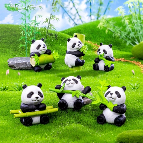 Gấu Trúc Ống Tre Ver.2 Trang Trí Hồ Cá, Bể Cá, Chậu Cây, Tiểu Cảnh Terrarium
