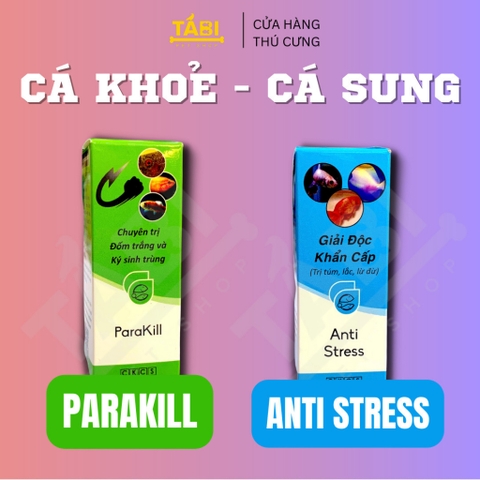 Anti Stress, ParaKill, Top Top - Chuyên Dưỡng Cá Cho Bể Cá, Hồ Cá Cảnh 20ML