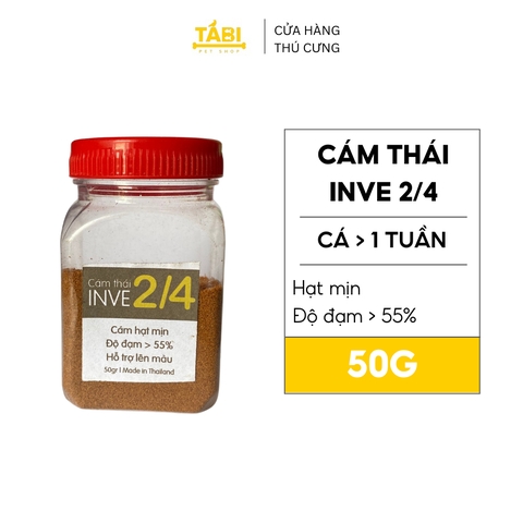 Thức Ăn Cá Cám Thái Inve 2/4 Cho Cá Beta, Guppy, Vàng… 50G