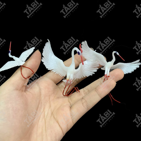 Cò Trang Trí Hồ Cá Bể Cá Cảnh - Tiểu Cảnh Mini Cò Bay Cò Đứng