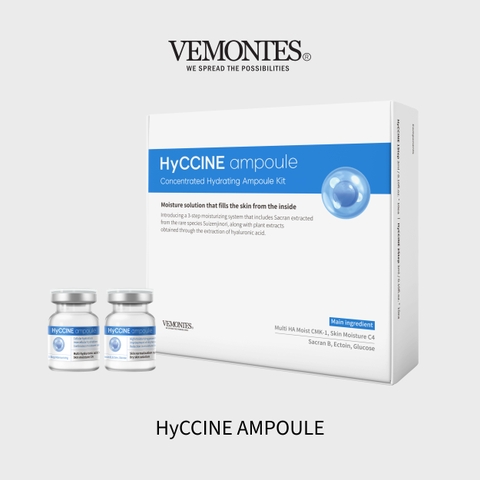 Ampoule 2 bước – cấp ẩm sâu, phục hồi & khóa ẩm tối đa cho làn da căng bóng HYCCINE AMPOULE