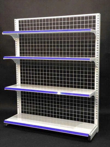 Kệ siêu thị đơn lưới 4 tầng C150 x D120