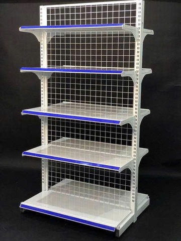 Kệ siêu thị đôi lưới 5 tầng C180 x D120