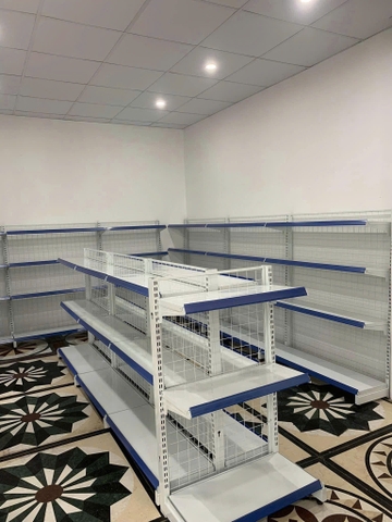 Kệ siêu thị đôi lưới 3 tầng C120 x D90