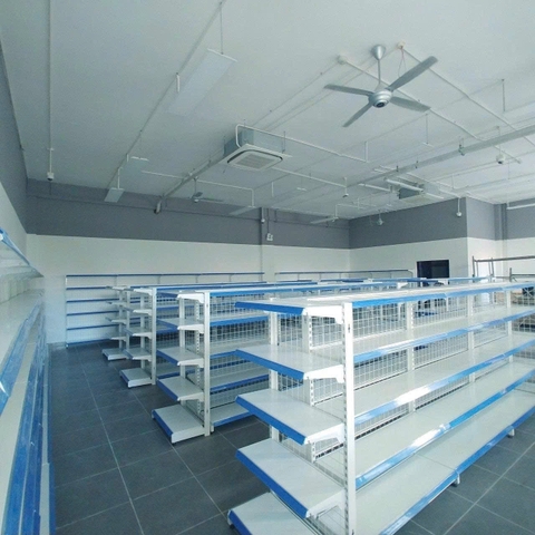 Kệ siêu thị đôi lưới 5 tầng C180 x D90