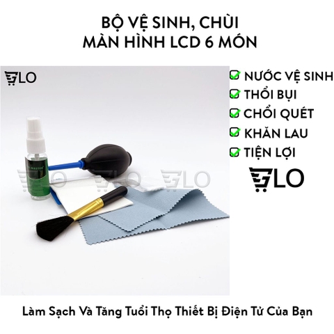 Bộ Vệ Sinh Chùi Màn Hình LCD 6 Món Pro, Giải Pháp Tốt Nhất Cho Máy Tính Của Bạn