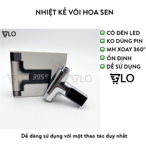 Nhiệt Kế Vòi Hoa Sen Đèn Led Không Dùng Pin, Chỉ Báo Nhiệt Độ Nước Cho Vòi Có Nguồn Dòng Chảy Thời Gian Thực Chính Xác