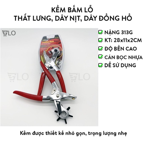 Kềm VISKING DK-001 Bấm Lỗ Thắt Lưng, Dây Nịt, Dây Đồng Hồ Leather Hole Punch