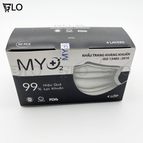 Khẩu Trang Y Tế 4 Lớp MY02, Nguyên Hộp 50 Cái