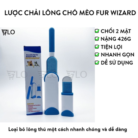 Lược Chải Lông Chó Mèo Fur Wizard, Làm Sạch Lông Thú Cưng Chỉ Trong 1 Nốt Nhạc – Không Cần Thay Lõi