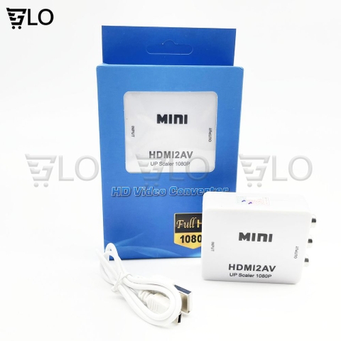 Box Chuyển HDMI Ra AV Mini HDMI2AV, Bộ Adapter Chuyển Đổi AV Sang HDMI
