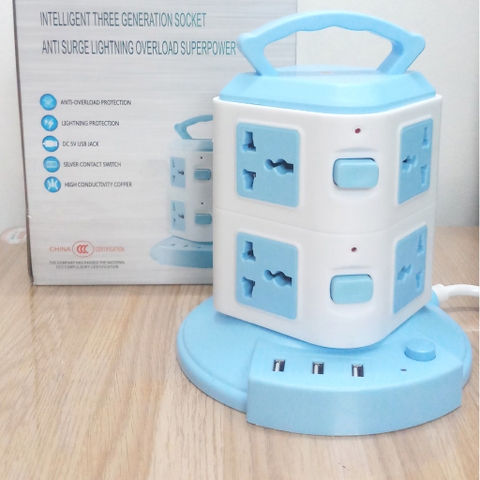 Ổ Cắm Điện Đa Năng 2-3-4-5 Tầng Tích Hợp 3 cổng USB